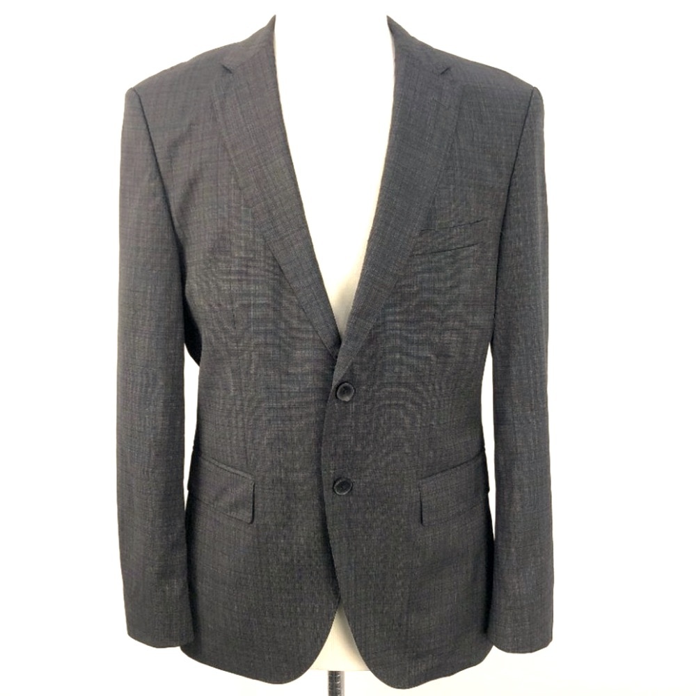 HUGO BOSS Guabello Super 120 Wool grey sport coat blazer 38S Italian designer
